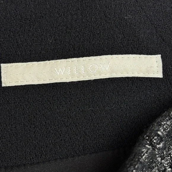 WILLOW Charcoal Grey Metallic Pencil Skirt Exposed Back Zipper Womens Sz 8 - Picture 7 of 9